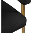 Bowery Hill Upholstered Black Durable Linen Textured Fabric Dining Chair