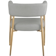 Bowery Hill Upholstered Light Grey Durable Linen Textured Fabric Dining Chair