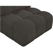 Bowery Hill Contemporary Rich Brown Boucle Durable Fabric Armless