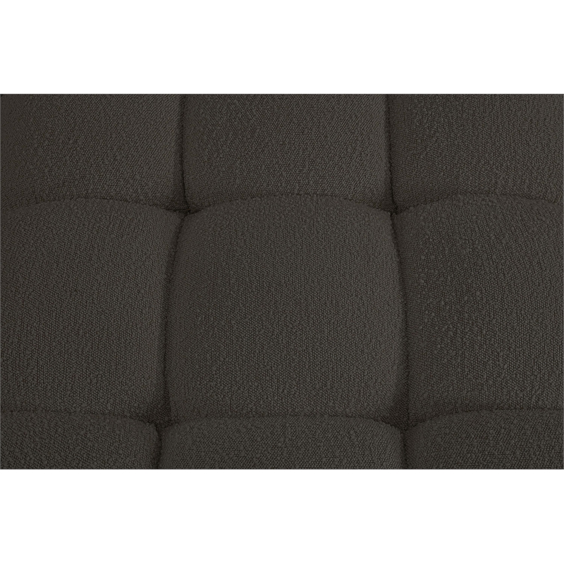 Bowery Hill Contemporary Rich Brown Boucle Durable Fabric Armless