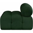 Bowery Hill Contemporary Rich Green Boucle Durable Fabric Armless