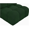 Bowery Hill Contemporary Rich Green Boucle Durable Fabric Armless