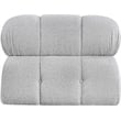 Bowery Hill Contemporary Rich Grey Boucle Durable Fabric Armless