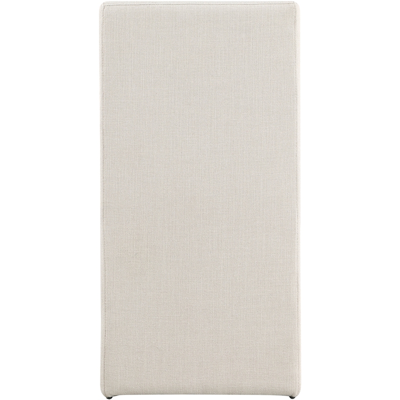 Bowery Hill Upholstered Beige Linen Textured Fabric Dining Chair (Set of 2)