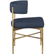 Bowery Hill Upholstered Navy Linen Textured Fabric Dining Chair (Set of 2)