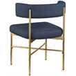 Bowery Hill Upholstered Navy Linen Textured Fabric Dining Chair (Set of 2)