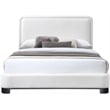 Bowery Hill Contemporary Cream Linen Textured Fabric King Bed