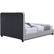 Bowery Hill Contemporary Grey Linen Textured Fabric Full Bed
