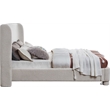 Bowery Hill Contemporary Upholstered Cream Boucle Fabric Full Bed