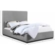Bowery Hill Contemporary Grey Linen Textured Fabric King Bed