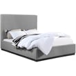 Bowery Hill Contemporary Grey Linen Textured Fabric King Bed
