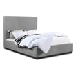 Bowery Hill Contemporary Grey Linen Textured Fabric King Bed