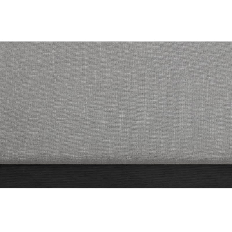 Bowery Hill Contemporary Grey Linen Textured Fabric Twin Bed