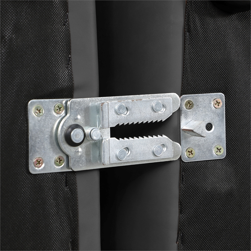 Bowery Hill Contemporary Charcoal Grey Vegan Leather Corner Chair