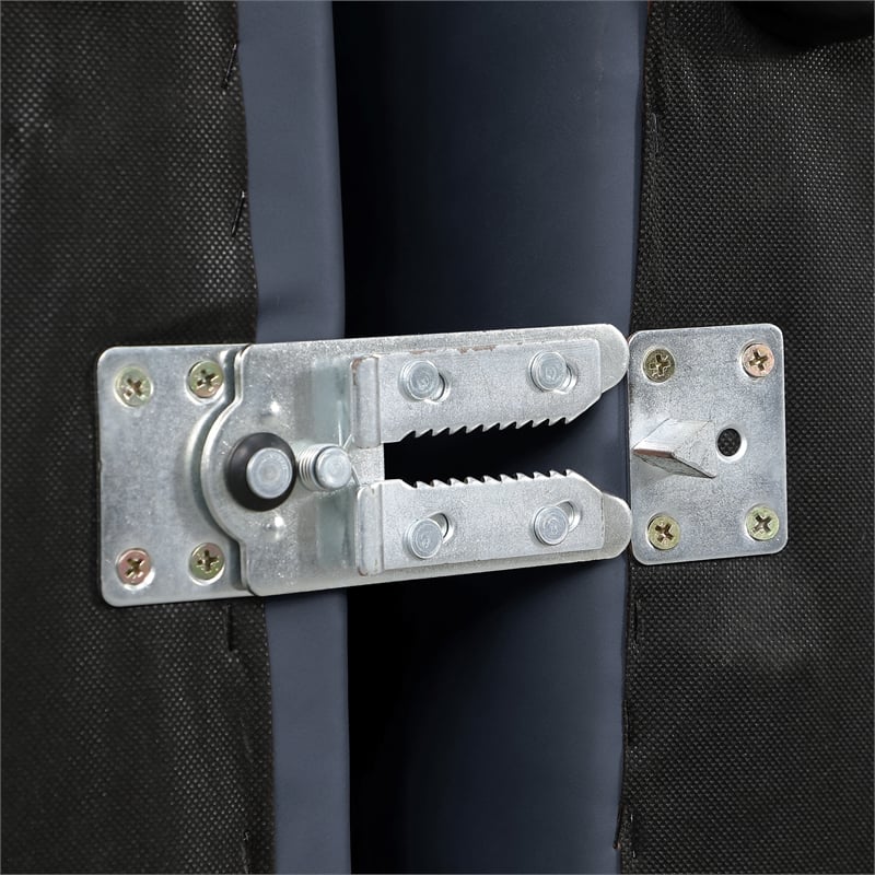 Bowery Hill Contemporary Navy Blue Vegan Leather Corner Chair