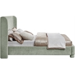 Bowery Hill Contemporary Mint Green Chenille Fabric Full Bed