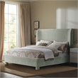 Bowery Hill Contemporary Mint Green Chenille Fabric Full Bed