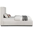 Bowery Hill Contemporary Beige Linen Textured Fabric Twin Bed