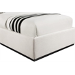 Bowery Hill Contemporary Beige Linen Textured Fabric Twin Bed