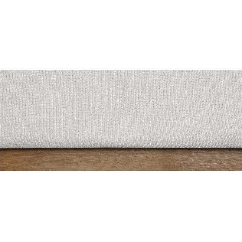 Bowery Hill Contemporary Cream Linen Textured Fabric Twin Bed