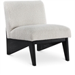 Bowery Hill Contemporary Rich Cream Boucle Fabric Accent Chair