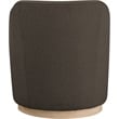 Bowery Hill Contemporary Brown Boucle Fabric Swivel Accent Chair