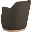 Bowery Hill Contemporary Brown Boucle Fabric Swivel Accent Chair