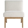 Bowery Hill Contemporary Rich Cream Boucle Fabric Accent Chair