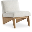 Bowery Hill Contemporary Rich Cream Boucle Fabric Accent Chair