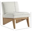 Bowery Hill Contemporary Rich Cream Boucle Fabric Accent Chair