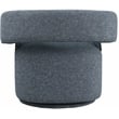 Bowery Hill Upholstered Blue Linen Textured Fabric Swivel Accent Chair