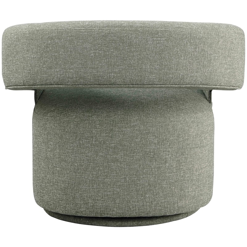 Bowery Hill Upholstered Green Linen Textured Fabric Swivel Accent Chair