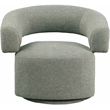 Bowery Hill Upholstered Green Linen Textured Fabric Swivel Accent Chair