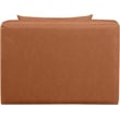 Bowery Hill Contemporary Soft Cognac Vegan Leather Armless Chair