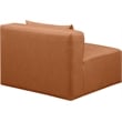 Bowery Hill Contemporary Soft Cognac Vegan Leather Armless Chair