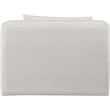Bowery Hill Contemporary Soft Cream Vegan Leather Armless Chair