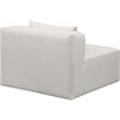 Bowery Hill Contemporary Soft Cream Vegan Leather Armless Chair