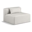 Bowery Hill Contemporary Soft Cream Vegan Leather Armless Chair