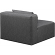 Bowery Hill Contemporary Charcoal Grey Vegan Leather Armless Chair
