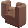 Bowery Hill Contemporary Cognac Vegan Leather Modular Sectional