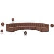 Bowery Hill Contemporary Cognac Vegan Leather Modular Sectional