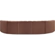 Bowery Hill Contemporary Cognac Vegan Leather Modular Sectional