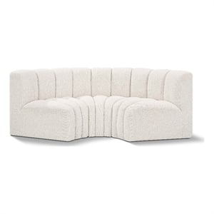 Bowery Hill Contemporary Cream Boucle Fabric Modular Sectional