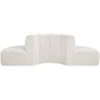 Bowery Hill Contemporary Cream Boucle Fabric Modular Sectional