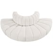 Bowery Hill Contemporary Cream Boucle Fabric Modular Sectional