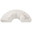 Bowery Hill Contemporary Cream Boucle Fabric Modular Sectional