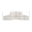 Bowery Hill Contemporary Cream Boucle Fabric Modular Sectional