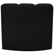 Bowery Hill Contemporary Rich Black Boucle Fabric Curved Corner
