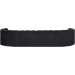 Bowery Hill Contemporary Black Vegan Leather Modular Sectional
