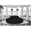 Bowery Hill Contemporary Black Boucle Fabric Modular Sectional